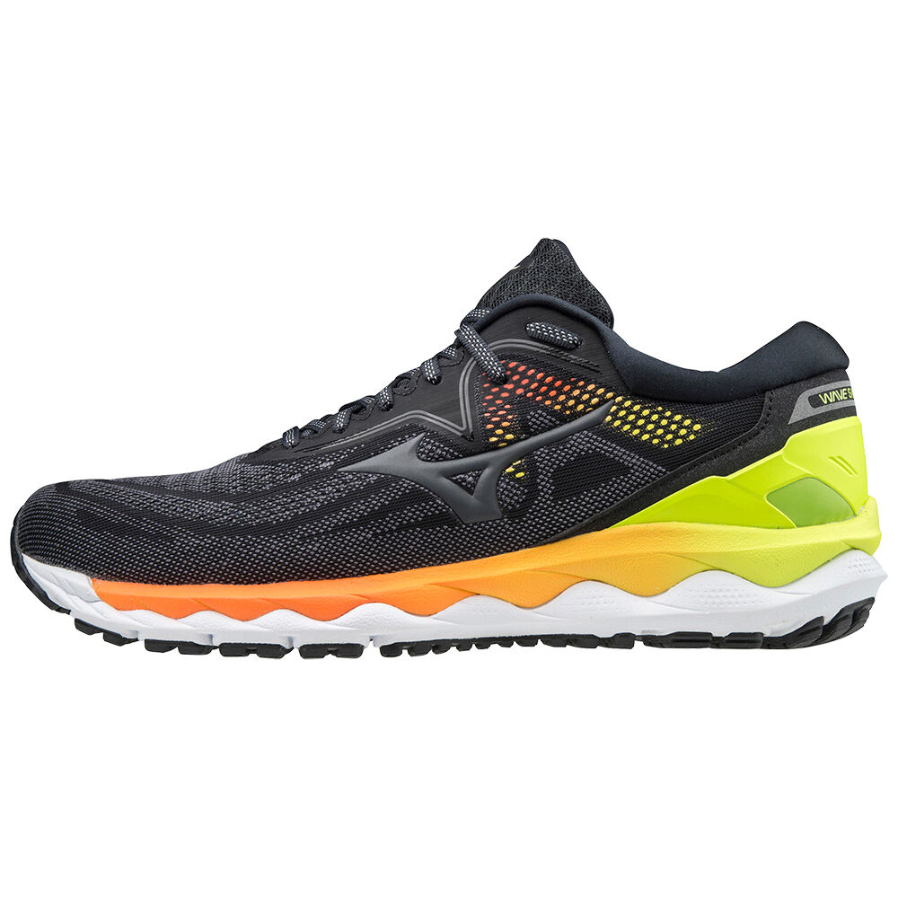 Sapatilhas Running Mizuno Wave Sky 4 - Homem - Cinzentas/Amarelas - IKHBL6251